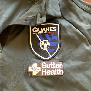 Grey adidas San Jose earthquakes climalite polo